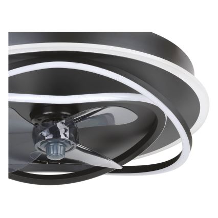 Eglo - Ventilateur de plafond LED dimmable 4xLED/9W/230V 2700-6500K Ø 50 cm noir + télécommande