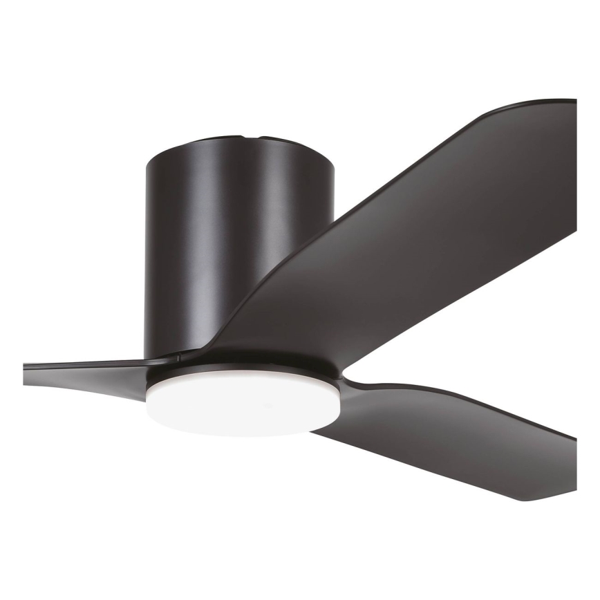 Eglo - Ventilateur de plafond LED à intensité variable/17W/230V Ø 132 cm noir + télécommande