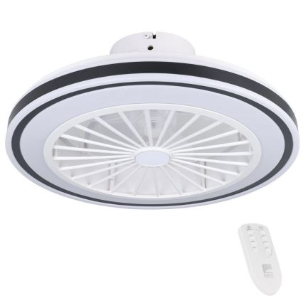 Eglo - Ventilateur de plafond LED à intensité variable LED/25,5W/230V blanc/noir 2700-6500K + télécommande