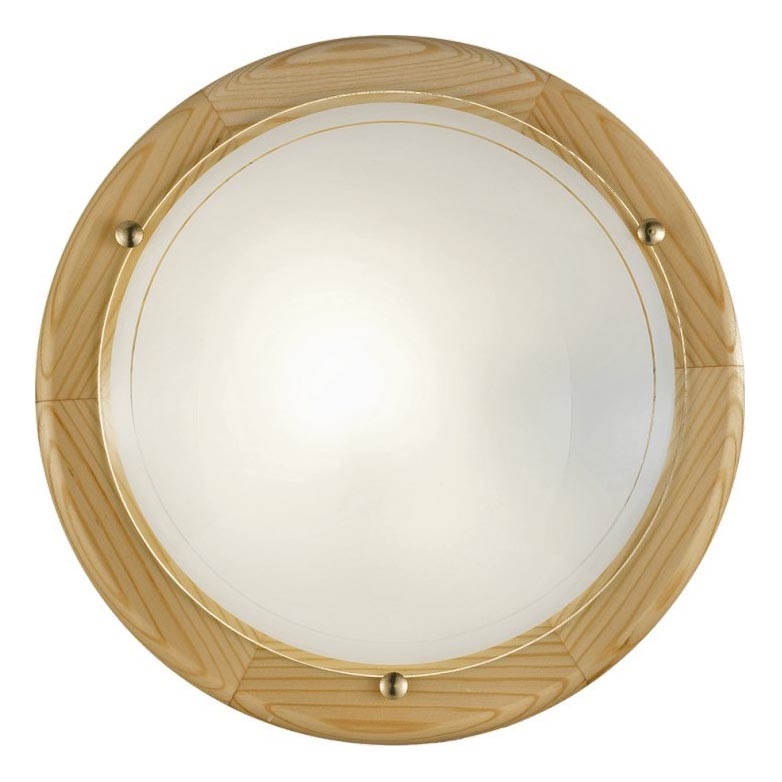 Eglo 3894 - Plafonnier UFO 2xE27/60W/230V Ø 38 cm en pin naturel