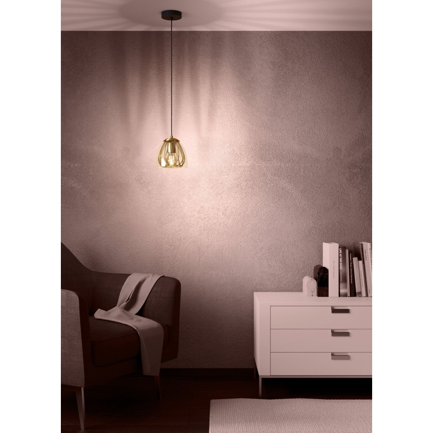 Eglo - Suspension filaire 1xE27/40W/230V doré