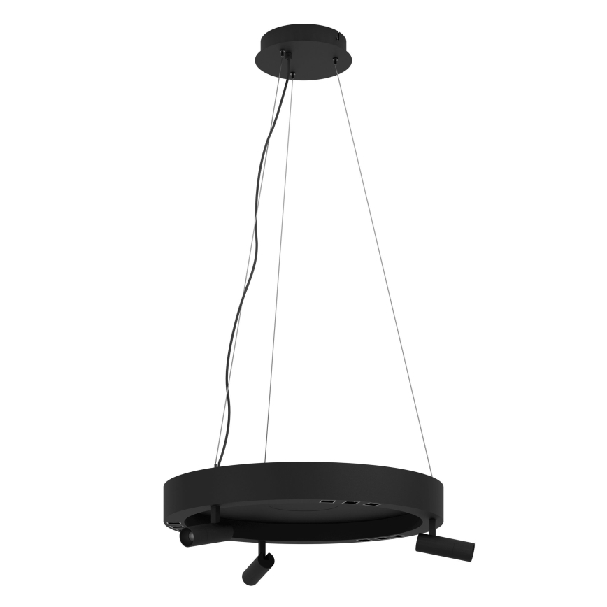 Eglo - Suspension filaire à intensité variable 3xLED/8W/230V + 3xLED/8,5W 3000K noir + Télécommande