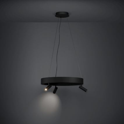 Eglo - Suspension filaire à intensité variable 3xLED/8W/230V + 3xLED/8,5W 3000K noir + Télécommande