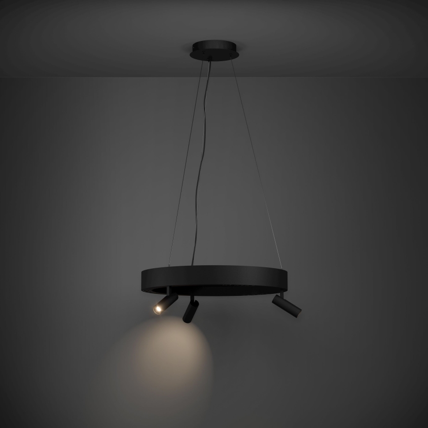 Eglo - Suspension filaire à intensité variable 3xLED/8W/230V + 3xLED/8,5W 3000K noir + Télécommande