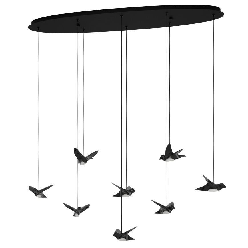 Eglo - Suspension filaire à intensité variable 8xLED/4,2W/230V 3000K noir
