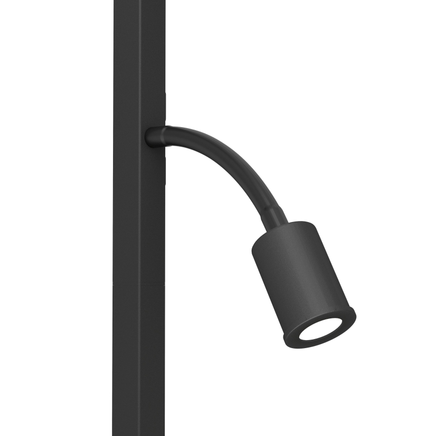 Eglo - Lampadaire 1xE27/40W/230V + LED/3,8W 3000K noir