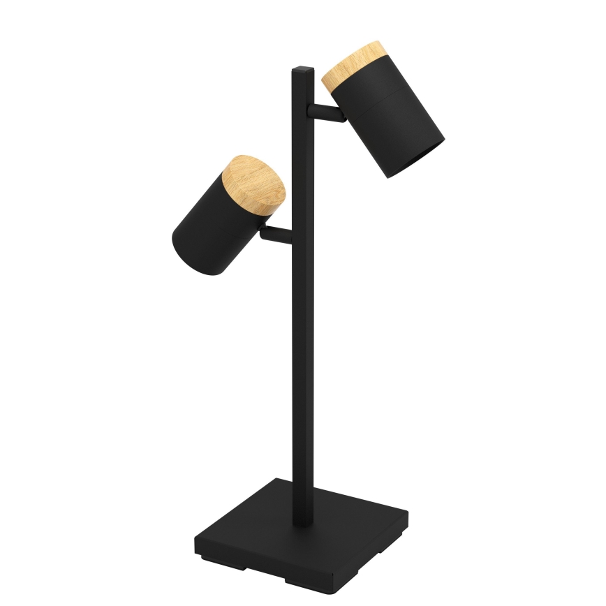Eglo - Lampe de table 2xGU10/4,5W/230V 3000K noir/marron