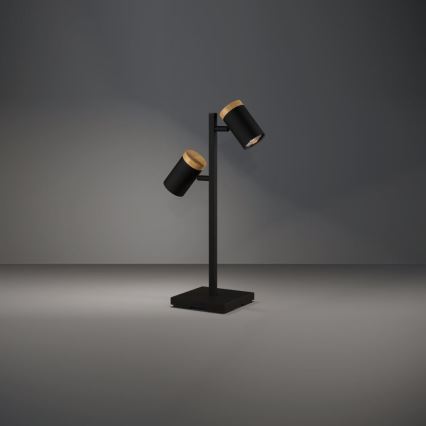 Eglo - Lampe de table 2xGU10/4,5W/230V 3000K noir/marron
