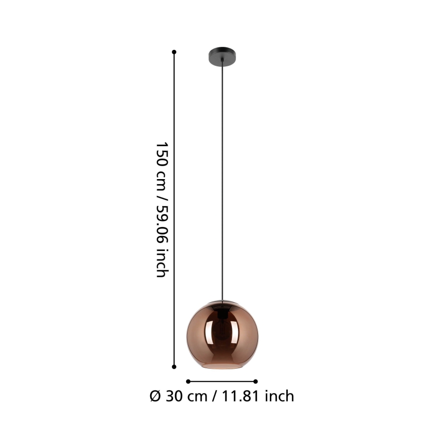 Eglo - Suspension filaire 1xE27/40W/230V cuivre