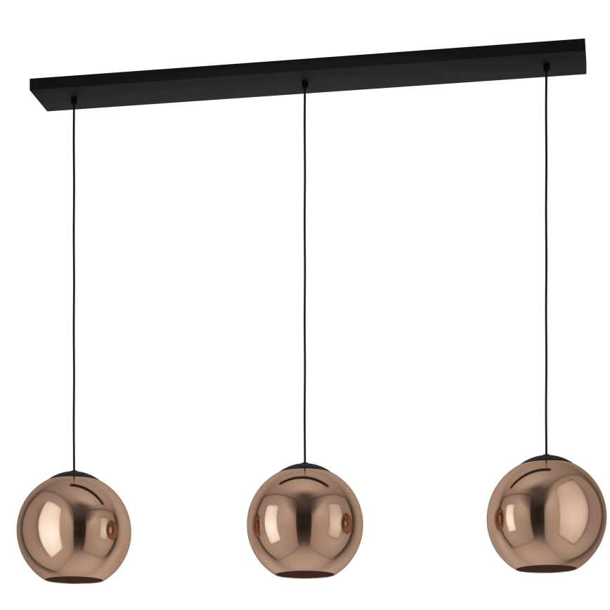 Eglo - Suspension filaire 3xE27/40W/230V cuivre