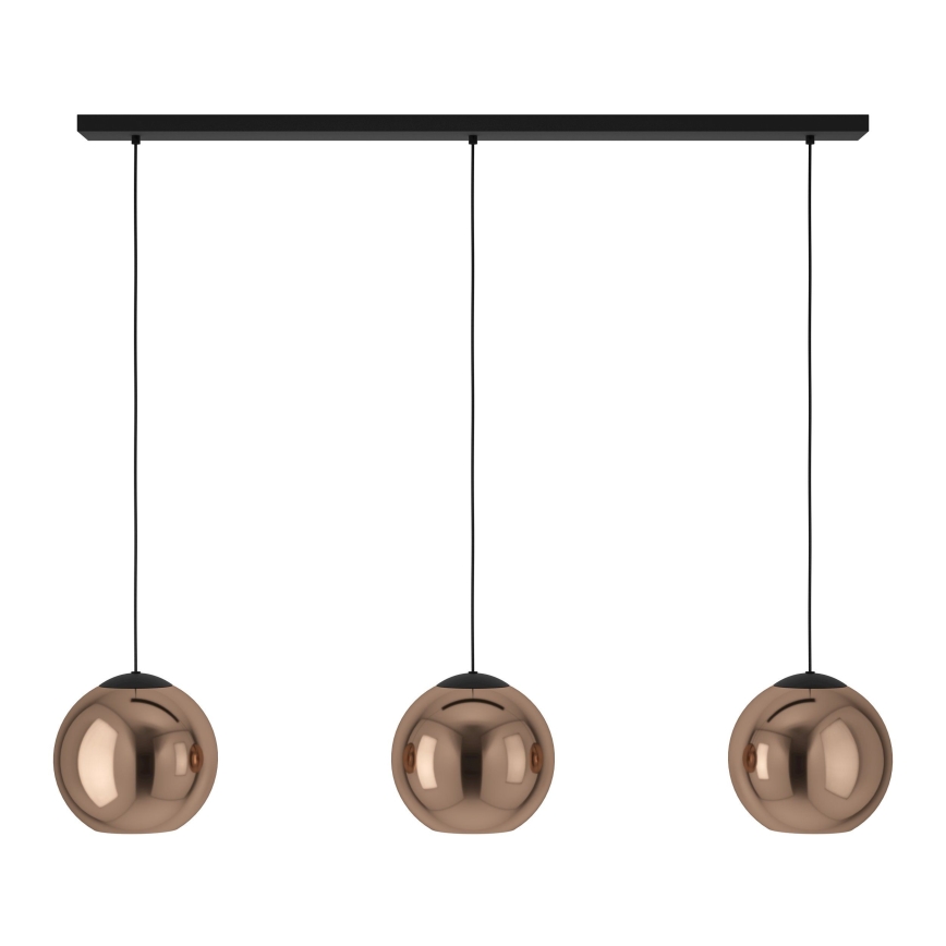Eglo - Suspension filaire 3xE27/40W/230V cuivre
