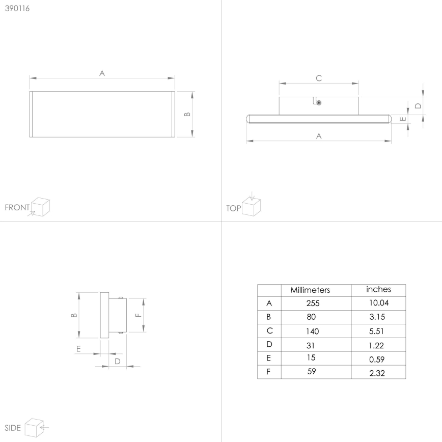 Eglo - Applique murale 2xLED/5,4W/230V 3000K noir