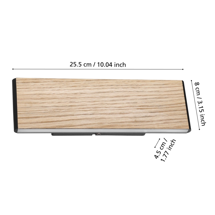 Eglo - Applique murale 2xLED/4,2W/230V 3000K chêne