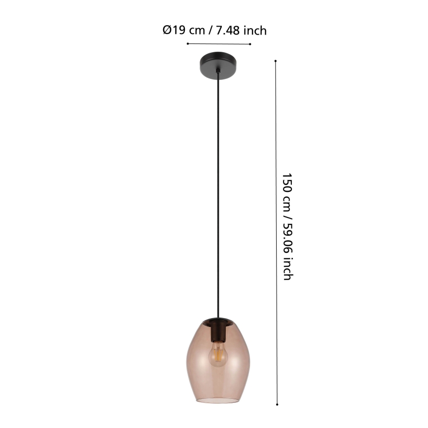 Eglo - Suspension filaire 1xE27/40W/230V marron