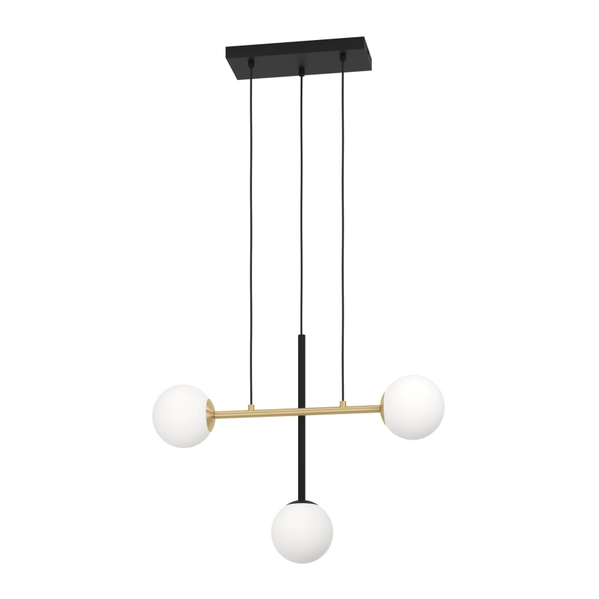 Eglo - Suspension filaire 3xE14/40W/230V doré/noir