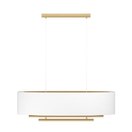 Eglo - Suspension filaire 4xE27/40W/230V blanc/doré