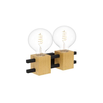 Eglo - Applique murale 2xE27/40W/230V noir/marron