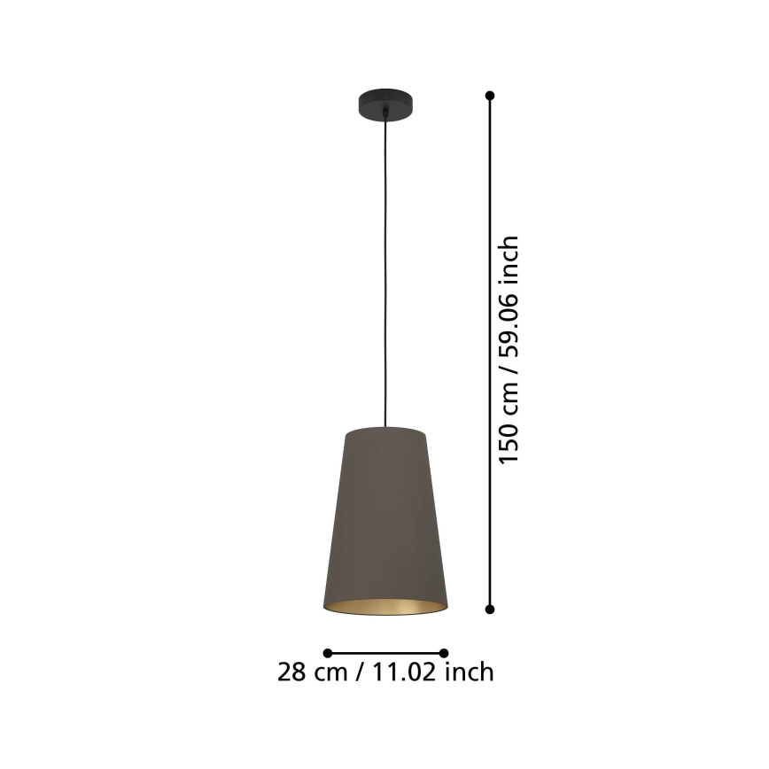 Eglo - Suspension filaire 1xE27/40W/230V marron