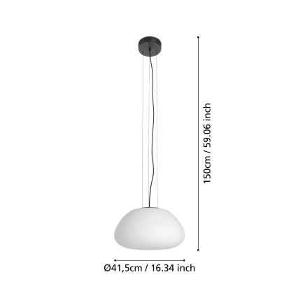 Eglo - Suspension filaire 1xE27/40W/230V noir