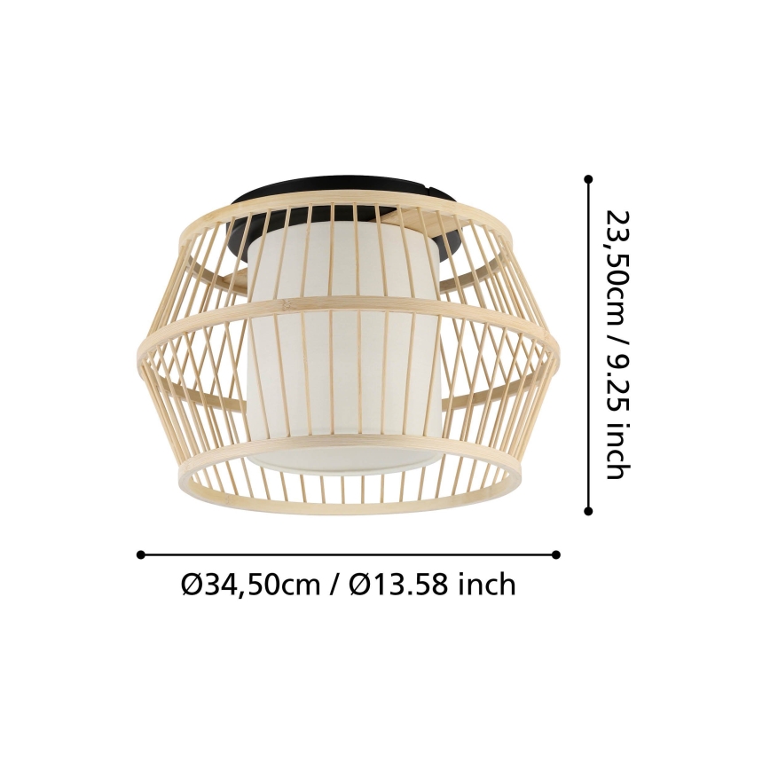 Eglo - Plafonnier 1xE27/40W/230V bambou