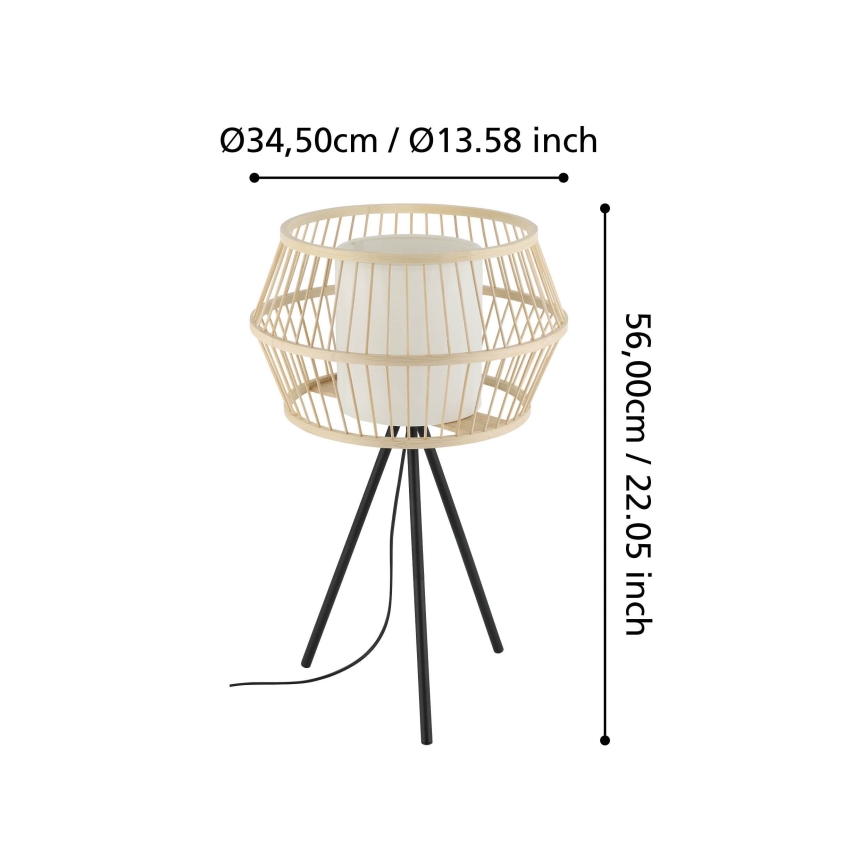 Eglo - Lampe de table 1xE27/40W/230V bambou