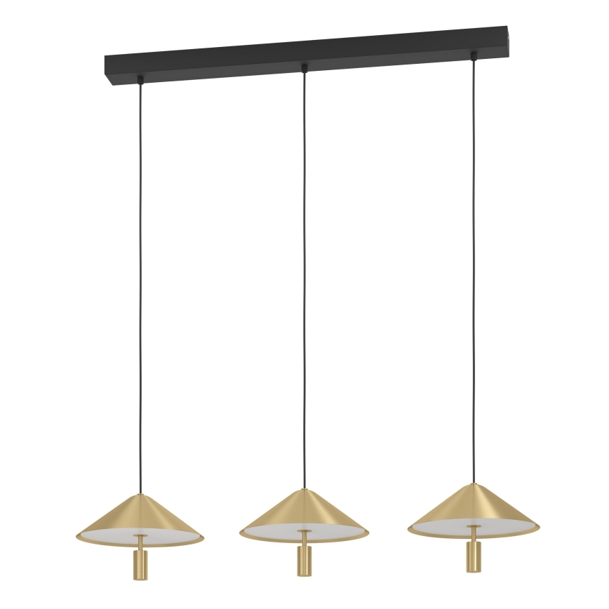 Eglo - Suspension filaire à intensité variable 3xLED/12W/230V 3000K doré