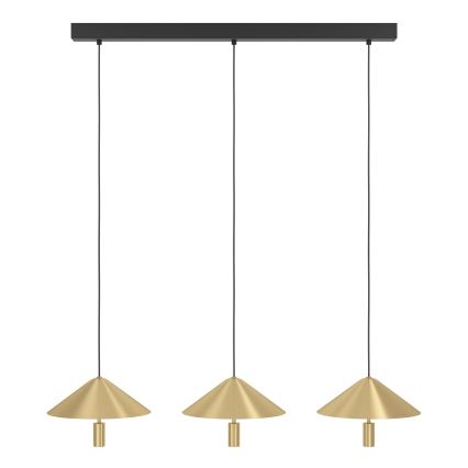 Eglo - Suspension filaire à intensité variable 3xLED/12W/230V 3000K doré
