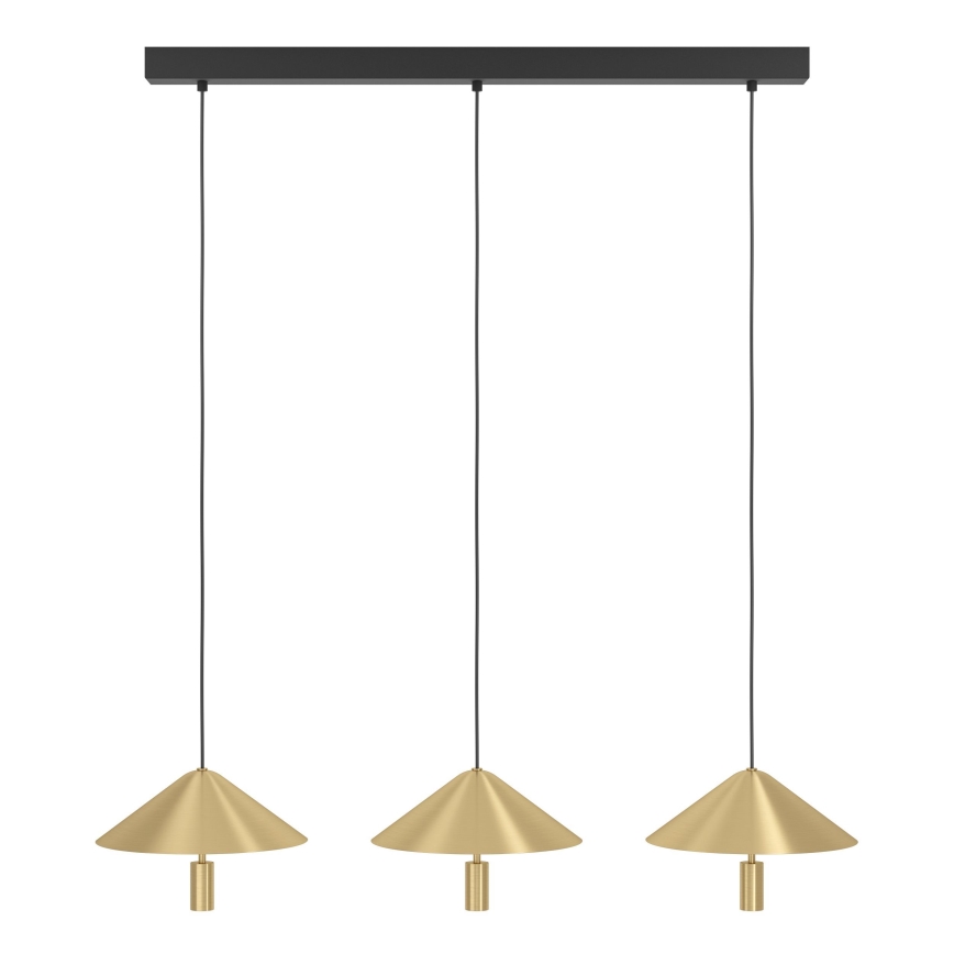 Eglo - Suspension filaire à intensité variable 3xLED/12W/230V 3000K doré