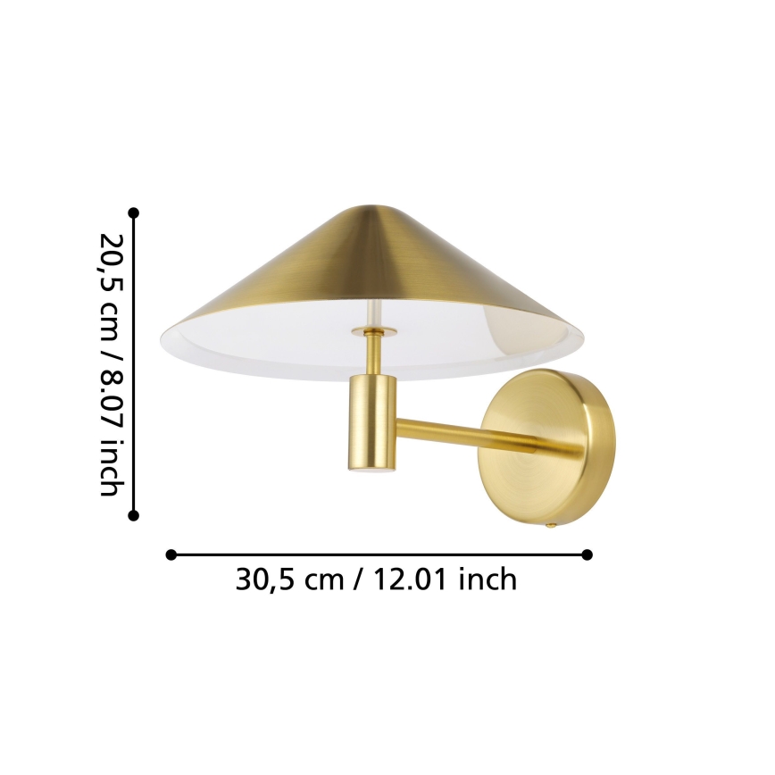 Eglo - Applique murale LED/12W/230V 3000K doré