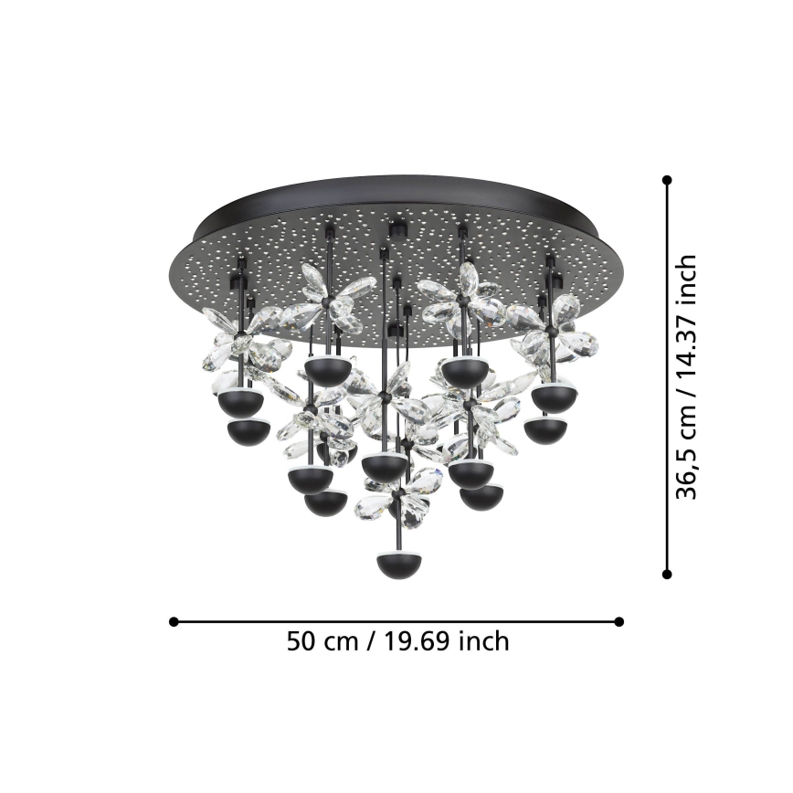 Eglo - Plafonnier à intensité variable LED/27W/230V 3000K noir