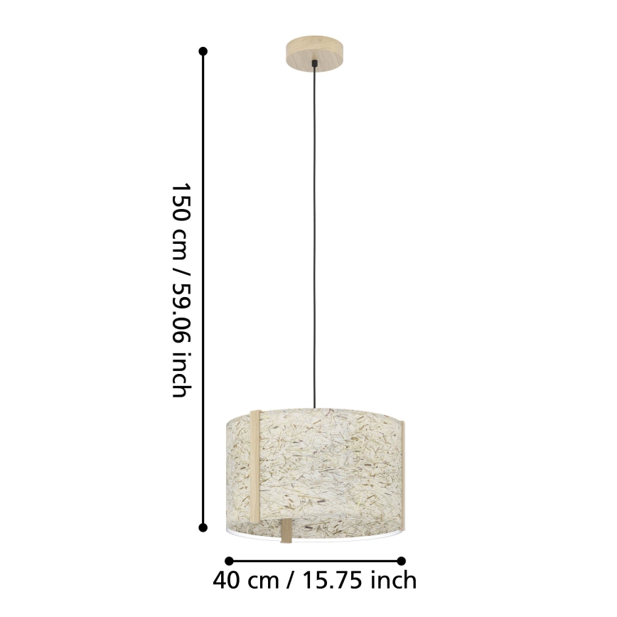 Eglo - Suspension filaire 1xE27/25W/230V beige