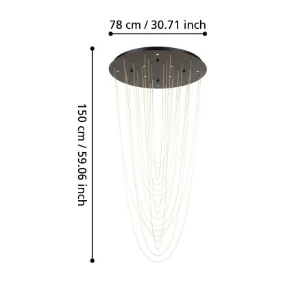 Eglo - Plafonnier à intensité variable 8xLED/4,2W/230V 3000K