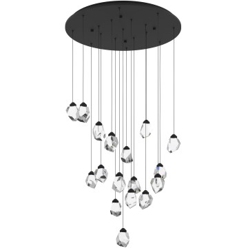 Eglo 390357 - Suspension filaire à intensité variable SINDICAT 17xLED/3W/230V noir/transparent