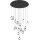 Eglo 390357 - Suspension filaire à intensité variable SINDICAT 17xLED/3W/230V noir/transparent