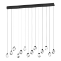 Eglo 390358 - Suspension filaire à intensité variable SINDICAT 14xLED/3W/230V noir/transparent