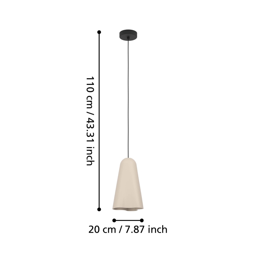 Eglo - Suspension filaire 1xE27/40W/230V beige
