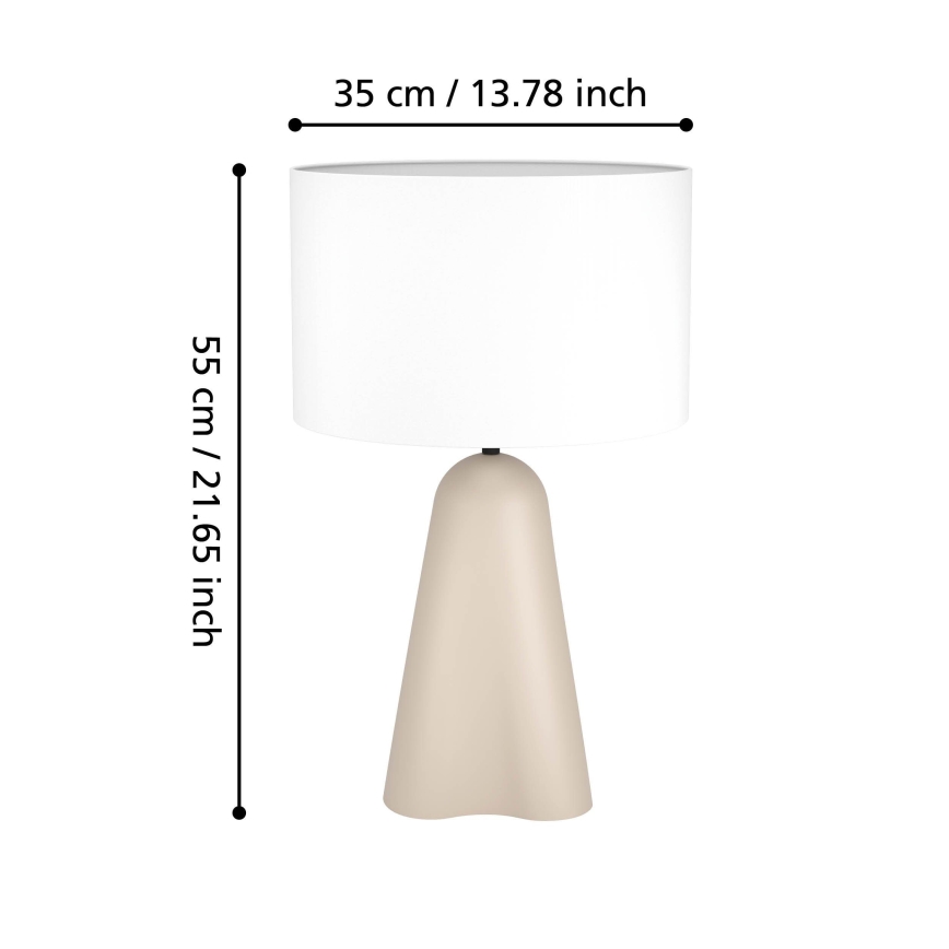 Eglo - Lampe de table 1xE27/40W/230V beige