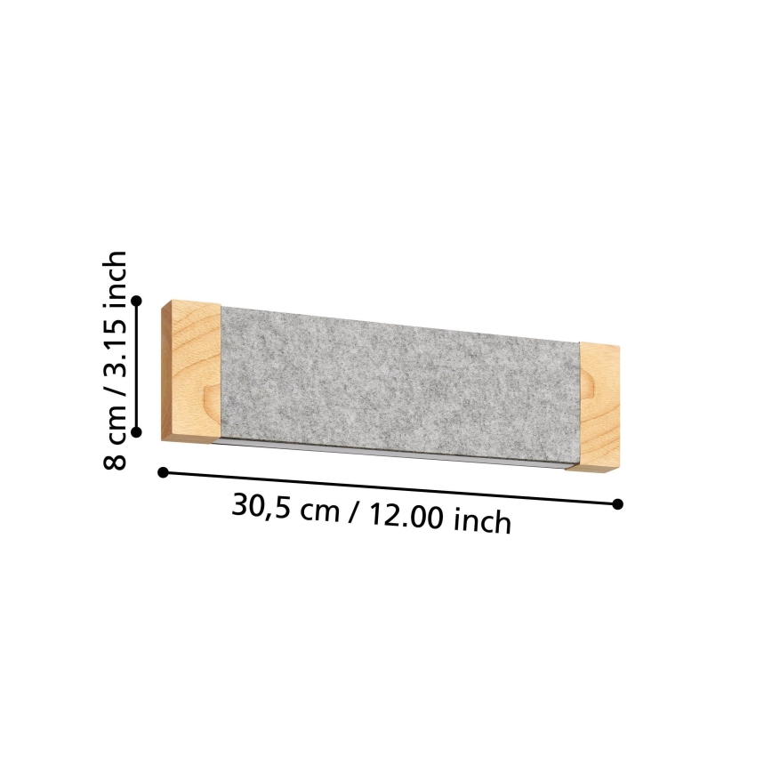 Eglo - Applique murale 2xLED/5,4W/230V 3000K marron/gris