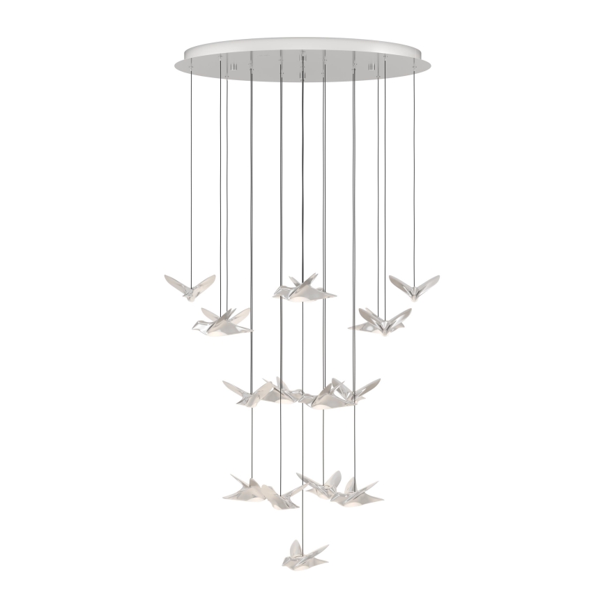 Eglo - Suspension filaire à intensité variable 17xLED/3W/230V 3000K chrome brillant