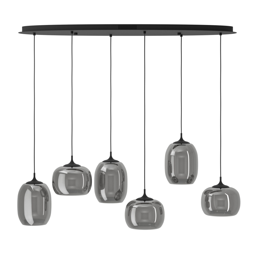 Eglo - Suspension filaire à intensité variable 6xLED/3,7W/230V 2700-6500K fumé + Télécommande