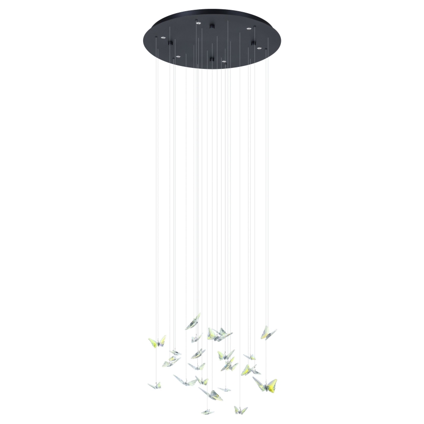 Eglo - Suspension LED dimmable sur câble 6xLED/4,2W/230V noir/transparent