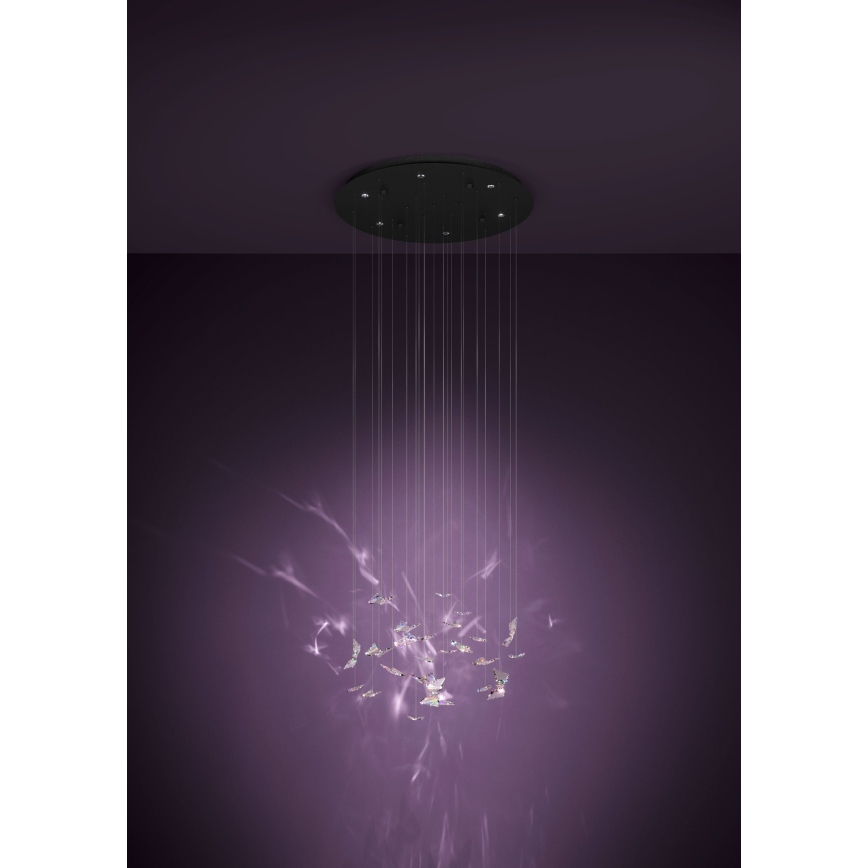 Eglo - Suspension LED dimmable sur câble 6xLED/4,2W/230V noir/transparent