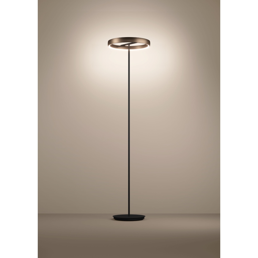 Eglo - Lampe sur pied LED dimmable avec capteur de mouvement, 2xLED/19W/230V, 2200-6500K, marron
