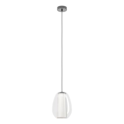 Eglo - Suspension LED dimmable sur câble LED/7W/230V + LED/1,6W 2200-6500K chrome noir