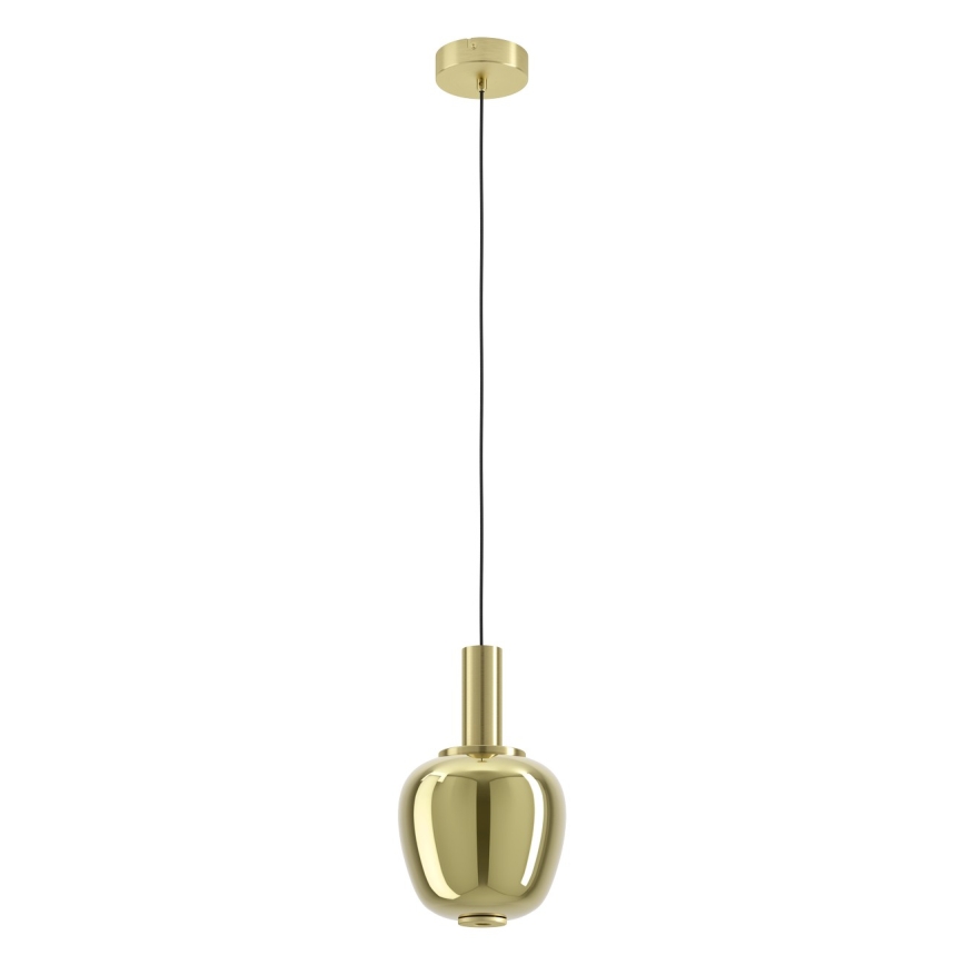 Eglo - Suspension LED dimmable sur câble, LED 5,5 W/230 V + LED 1,6 W, 2200–6500 K, Ø 21 cm, doré