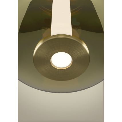 Eglo - Suspension LED dimmable sur câble, LED 5,5 W/230 V + LED 1,6 W, 2200–6500 K, Ø 21 cm, doré