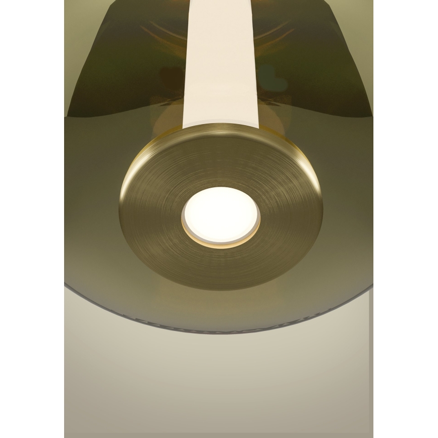Eglo - Suspension LED dimmable sur câble, LED 5,5 W/230 V + LED 1,6 W, 2200–6500 K, Ø 21 cm, doré