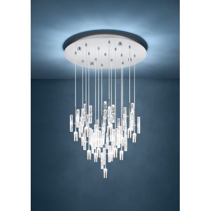 Eglo - Suspension LED sur câble 15xLED/2,6W/230V 2200/3000/4000K chromé brillant