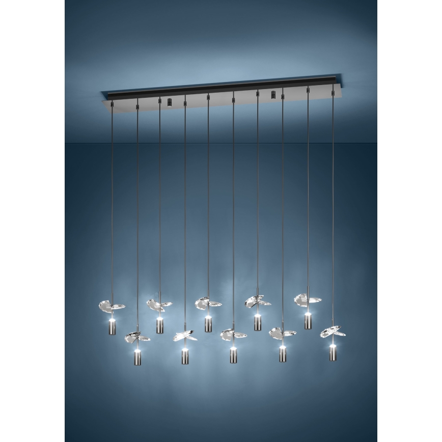 Eglo - Suspension LED sur câble 10xLED/2,6W/230V 2200/3000/4000K chrome brillant