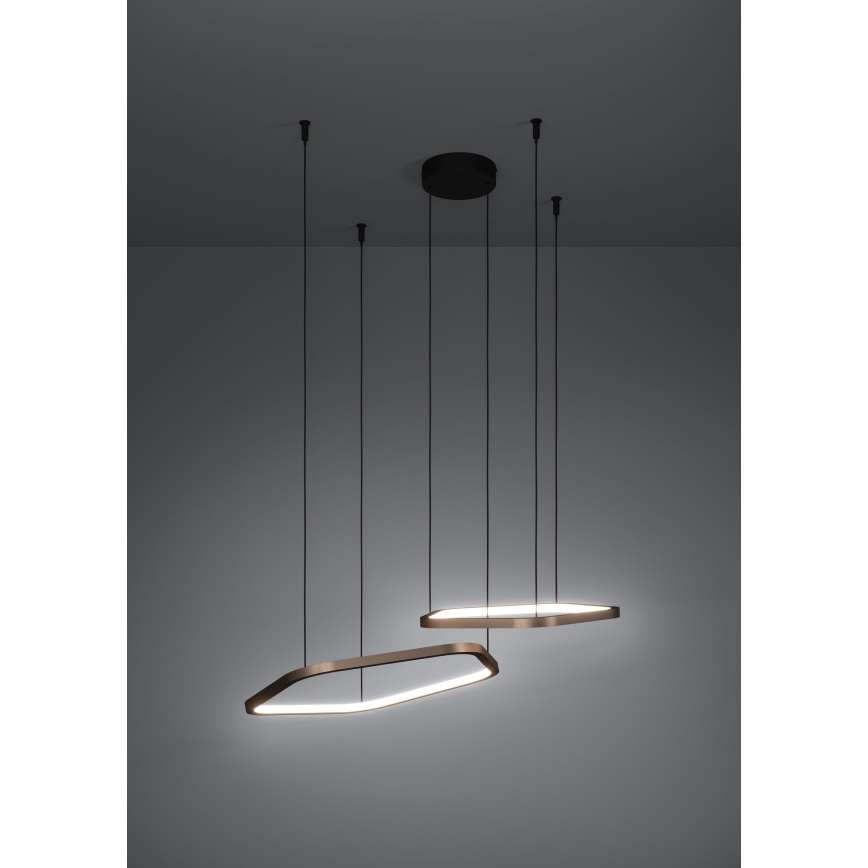 Eglo - Suspension LED dimmable sur câble LED/30W/230V dorée + télécommande